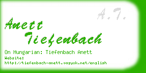 anett tiefenbach business card